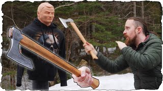 Unboxing and Testing a Viking Axe from Sweden [upl. by Assilim]