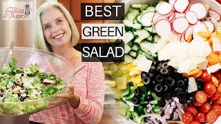 Tossed Green Salad Recipes for a Crowd  EASY PEASY [upl. by Oicnerual]