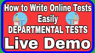 DEPARTMENTAL TESTS ONLINE EXAM DEMO [upl. by Krysta639]