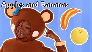 Apples and Bananas  More  FUN PHONICS RHYMES  Mother Goose Club Phonics Songs [upl. by Urissa]