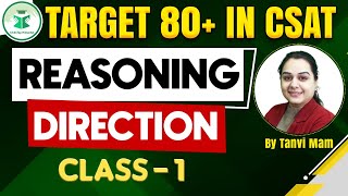 Target 80 in CSAT  Reasoning  Direction  Class 1  Civilstap Himachal [upl. by Osmo]