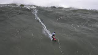 Nazare Big Wave Surfing from drone November 12 2019 4k [upl. by Dalston]