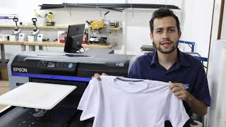 EPSON F2100  DTG IMPRESSÃO DIRETA EM CAMISETAS [upl. by Lawler]