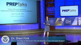 PrepTalks Dr Sheri Fink quotHealthcare Emergency Preparedness and Responsequot [upl. by Yerag]