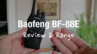 Baofeng BF88e PMR Two Way Radio Review and Range Test [upl. by Lovering76]