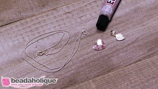 Quick amp Easy DIY Jewelry Swarovski Crystal Heart Necklace [upl. by Ahsimot]