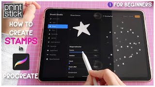 Procreate Tutorial for Beginners  How to easily create stamps brushes quickly  iPad Art Drawing [upl. by Annoyi481]