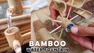 DIY Bamboo Water Fountain  Amazing Bamboo Waterfall Fountain [upl. by Imhskal250]