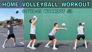 HOME VOLLEYBALL SKILLS TRAINING  COVID19 Workout Part 36 [upl. by Sevart756]