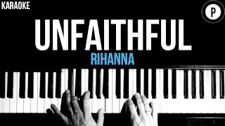 Rihanna  Unfaithful Karaoke SLOWER Acoustic Piano Instrumental [upl. by Sharos]