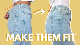 Easy Downsize Jeans Waist Elastic Hack  Clean Finished  LYDIA NAOMI [upl. by Aicileb]