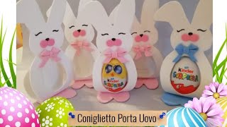 Tutorial Pasqua Coniglietto Porta Uova in gomma Eva  Bunny Easter [upl. by Oakie]