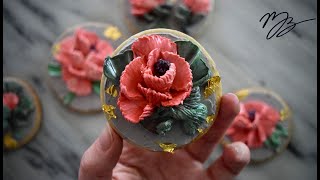 Palette Knife Buttercream Flower Tutorial  Sugar Cookie Edition [upl. by Enelam]