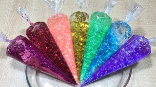 SPECIAL SERIES  Making GLITTER Slime With GALAXY Piping Bags  Satisfying Slime Videos 1585 [upl. by Lyda]