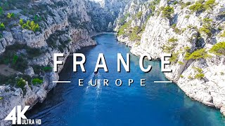 FLYING OVER FRANCE 4K UHD  Relaxing Music Along With Beautiful Nature Videos  4K Video UltraHD [upl. by Melborn]