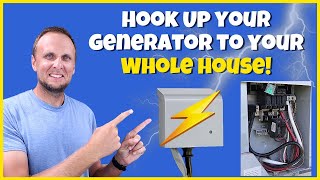 How To Install A 50 Amp Generator Power Inlet Box  Connect Generator To House Electrical Panel [upl. by Hambley415]