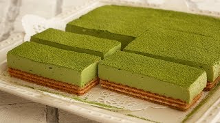 春先に食べたい♡ほろ苦抹茶のレアチーズケーキ  NOBAKE Matcha cheesecake [upl. by Peh]