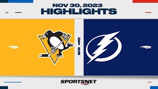 NHL Highlights  Penguins vs Lightning  November 30 2023 [upl. by Breech]