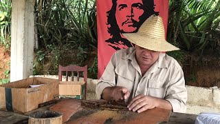 Cuban Master shows how to roll Cigar Montecristo No 4 in the Tobacco Field of Viñales Cuba [upl. by Eissel]