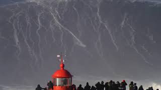 Biggest Wave Ever Surfed  Nazare  World Record [upl. by Swigart868]