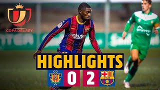 HIGHLIGHTS  UE Cornellà 02 Barça  Copa del Rey [upl. by Thorvald]