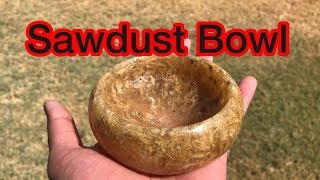 Making A Sawdust Resin Bowl [upl. by Sonitnatsnoc148]