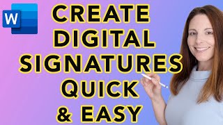 How to Create Digital Signatures in Word – Quick and Easy Tutorial – Transparent Background [upl. by Eelyrehc]