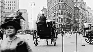 Surreal Old Timey Film Of New York City In 1911 [upl. by Heiner868]