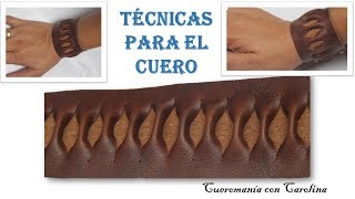 Técnicas para trabajar el cuero pulsera de cuero aprende hacer el molde [upl. by Aihtak]