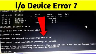 How to Fix IO Device Error in Windows 10 [upl. by Assirahs]