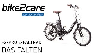 Auf und Zusammenfalten vom E Faltrad F2 PRO von bike2care [upl. by Absa]