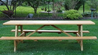 HOW TO MAKE A PICNIC TABLE [upl. by Ailecnarf32]