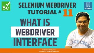 Selenium WebDriver Tutorial 11  Understand WebDriver Interface [upl. by Itsur331]