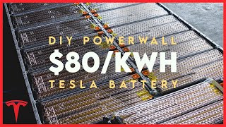 The 60kWh Tesla Battery Powered DIY Powerwall [upl. by Kaplan]