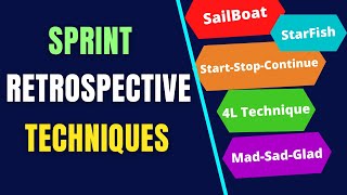 Retrospective Techniques in Scrum  AGILE RETROSPECTIVE TECHNIQUES Top 5 Retrospective Techniques [upl. by Allis107]