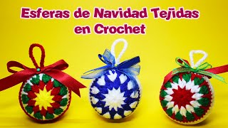 Esferas de Navidad🎄Tejidas en Crochet 🎅🏾Adornos Navideños [upl. by Eleanor]