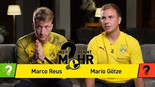 Marco Reus vs Mario Götze  Who knows more  The BVBDuelRevenge [upl. by Alleiram]