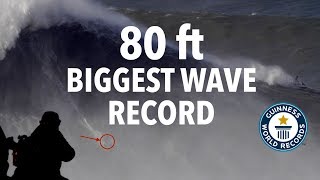 Guinness World Record Biggest Wave Ever Surfed 80 Feet Rodrigo Koxa  Nazaré Portugal [upl. by Nnyleahs124]