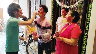 Holi celebration vlog 😍  by sahil joshi [upl. by Edahsalof]