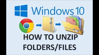 Windows 10  Unzip Files amp Folders  How to Extract a Zip File or Folder on MS Microsoft PC Explorer [upl. by Nohsyt]