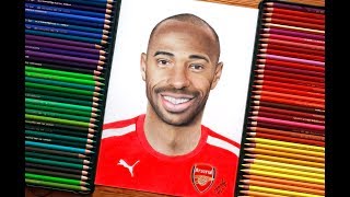 Thierry Henry drawing in Arsenal shirt [upl. by Aissila]