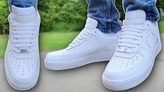 How To BAR LACE Nike Air Force 1s BEST WAY [upl. by Nerta]