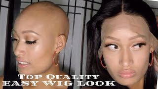 Flawless Bob Lace Frontal Wig Install on bald scalp Alopecia [upl. by Rehpotsirhk575]