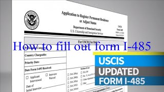 How to fill out form I485 Adjustment of Status Expires 2021 Part 1 ENGLISH [upl. by Ardnwahs680]