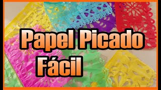 Cómo Hacer Papel Picado FÁCIL  Para Día de Muertos [upl. by Damales340]