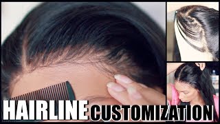 How I ReCreate A quotPERFECT HAIRLINEquot On 360 Lace Wig Tweezing Lace Wigs ft UUHAIR [upl. by Anirbac]