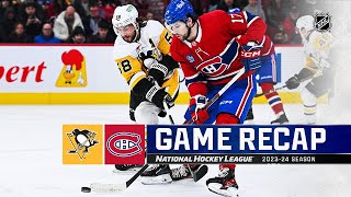 Penguins  Canadiens 1213  NHL Highlights 2023 [upl. by Diva]