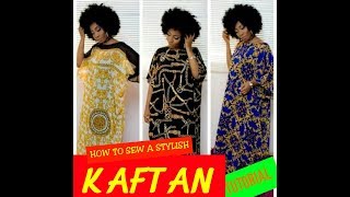 HOW TO CUT AND SEW A FLOWING KAFTAN DIY TUTORIAL [upl. by Ortiz]