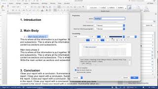 Tutorial Simple way of creating numbering headings and subheadings in Word [upl. by Atirac]