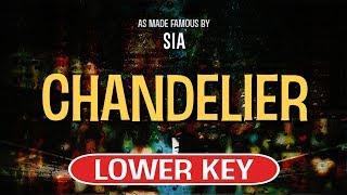 Chandelier Karaoke Lower Key  Sia [upl. by Zailer]